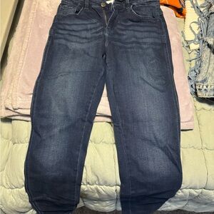 KanCan Women's Deep Indigo Straight Leg Jeans